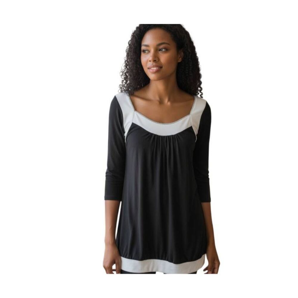WINDSOR BLACK & WHITE MINI DRESS SZ.L EUC.